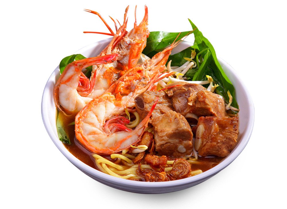 Big Prawn + Pork Ribs 大虾排骨面